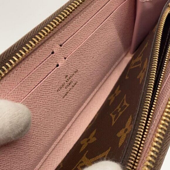 🌷Louis Vuitton Monogram Clemence Zippy Long Wallet Rose Ballerine Pink Interior - Picture 7 of 15